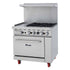 Migali Commercial Gas Range with Left-Side Griddle & Standard Oven – 2, 4 & 6 Burner Models (NG / LP)