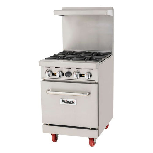 Migali Commercial Gas Range with Standard Oven – 4, 6, 8 & 10 Burner Models (NG / LP)