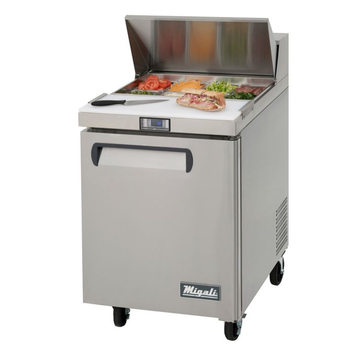 Migali C-SP27-8-HC 27" Sandwich Prep Table – 8 Pan Capacity