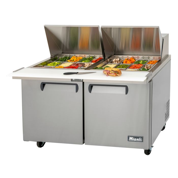 Migali C-SP60-24BT-HC 60" Big Top Sandwich Prep Table – 24 Pan Capacity