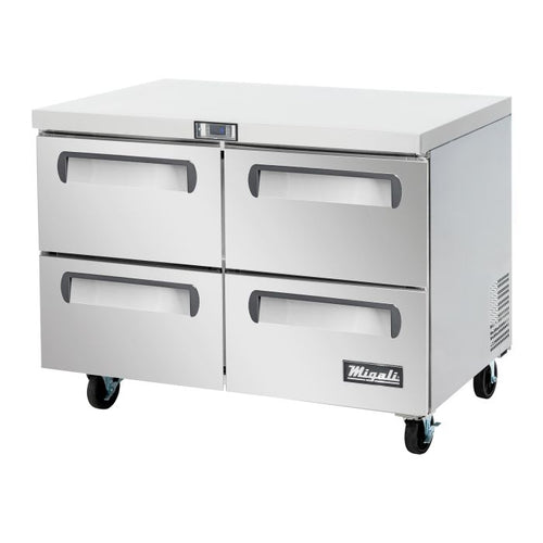 Migali C-U48F-D-HC 48" Undercounter Work Top Freezer with Drawers