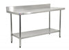 Omcan Stainless Steel Work Table with Backsplash – Commercial Kitchen Prep Table