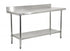 Omcan Stainless Steel Work Table with Backsplash – Commercial Kitchen Prep Table