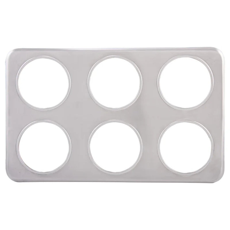 Winco ADP-444 Adaptor Plate, Six 4-3/4" Holes, S/S (Price/Piece)