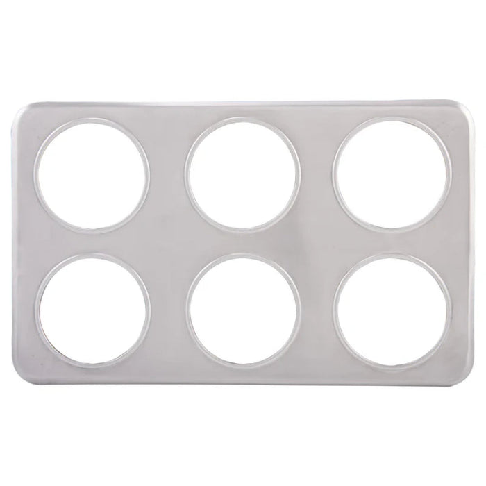 Winco ADP-444 Adaptor Plate, Six 4-3/4" Holes, S/S (Price/Piece)