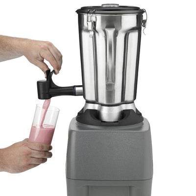 Waring 3.75 HP commercial-grade blender with spigot, one-gallon capacity, 120V