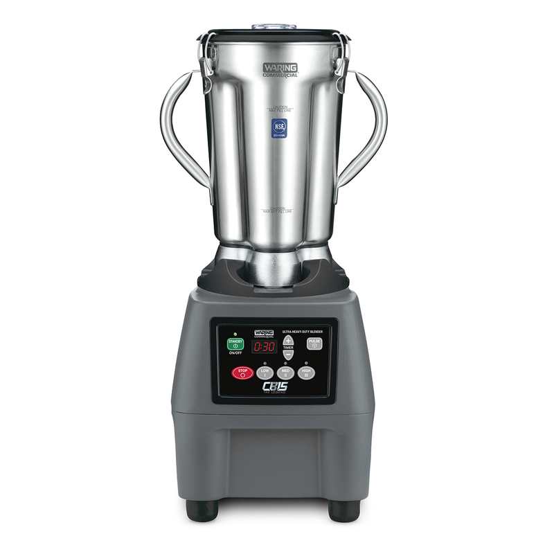 Waring 3.75 HP heavy duty one-gallon food blender with electronic keypad and timer, 120 volts CB15T