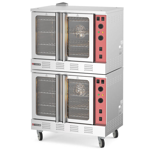 Cookline CC100-DBL Full-Size Double-Deck Gas Convection Oven - 108,000 BTU