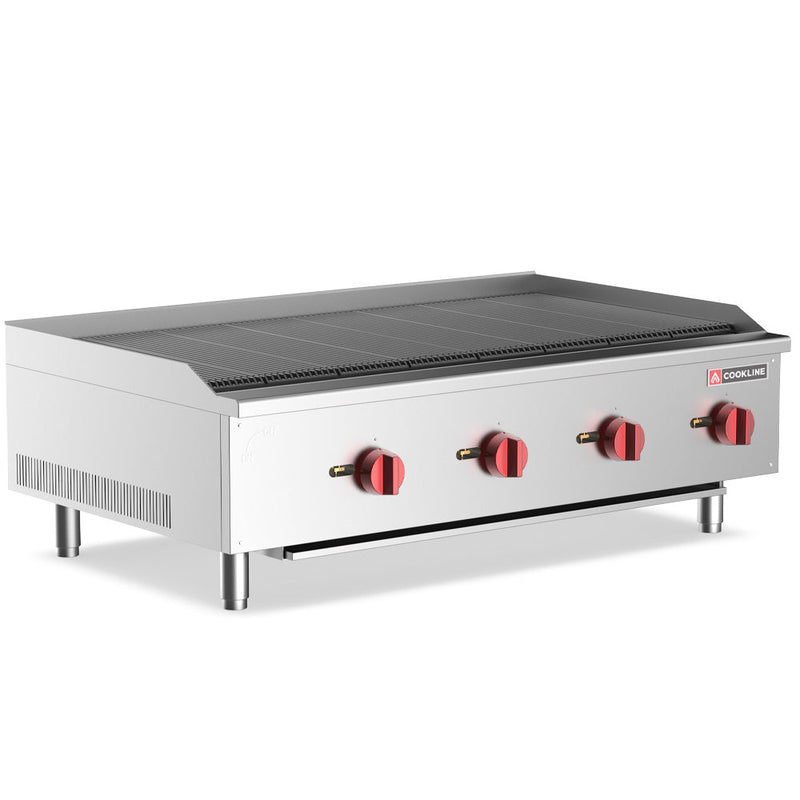 Cookline CCB-48 48-Inch Gas Countertop Radiant Charbroiler - 120,000 BTU