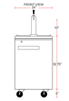 Coldline CDD-1 24" Commercial Beer Dispenser