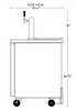 Coldline CDD-1 beer dispenser open cabinet view