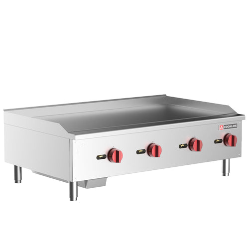 Cookline CGG-48T-HD 48-Inch Thermostatic Gas Countertop Griddle - 120,000 BTU