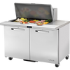 True TSSU-48-15M-B-HC~SPEC3 Mega-Top Solid Door Sandwich/Salad Unit with Hydrocarbon Refrigerant~Spec Package 3