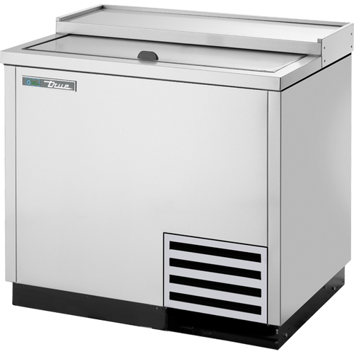 True T-36-GC-S-HC Solid Slide Lid Stainless Steel Glass and Plate Chiller/Froster with Hydrocarbon Refrigerant