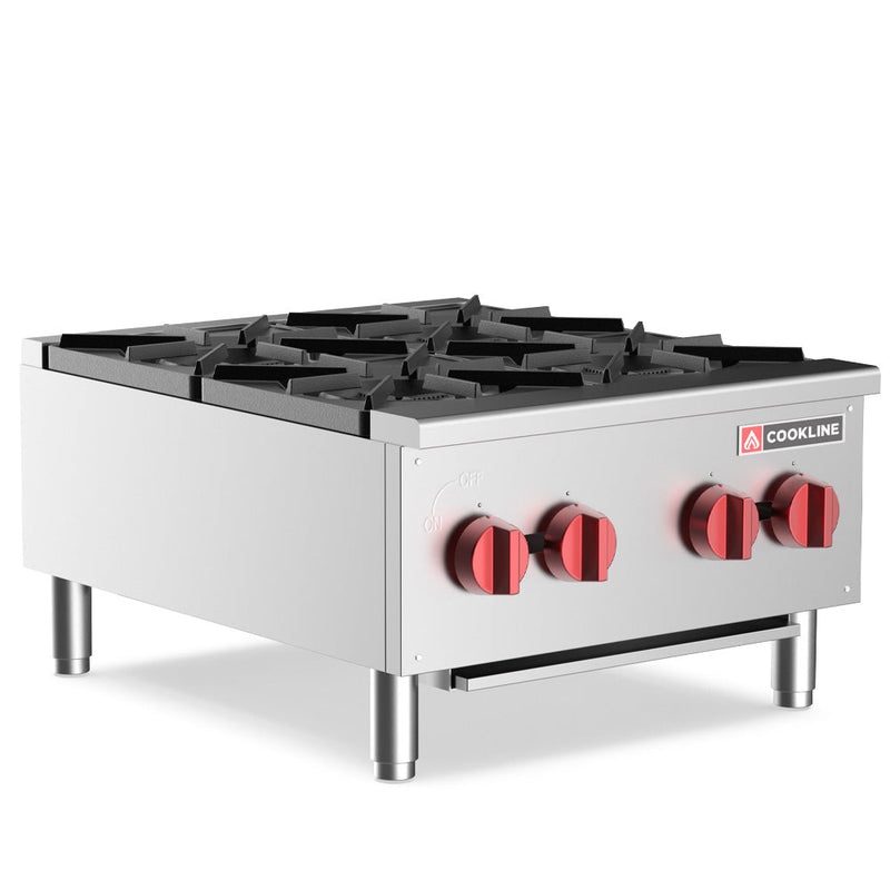 Cookline CHP-24-4 24-Inch Four-Burner Gas Countertop Hot Plate - 100,000 BTU