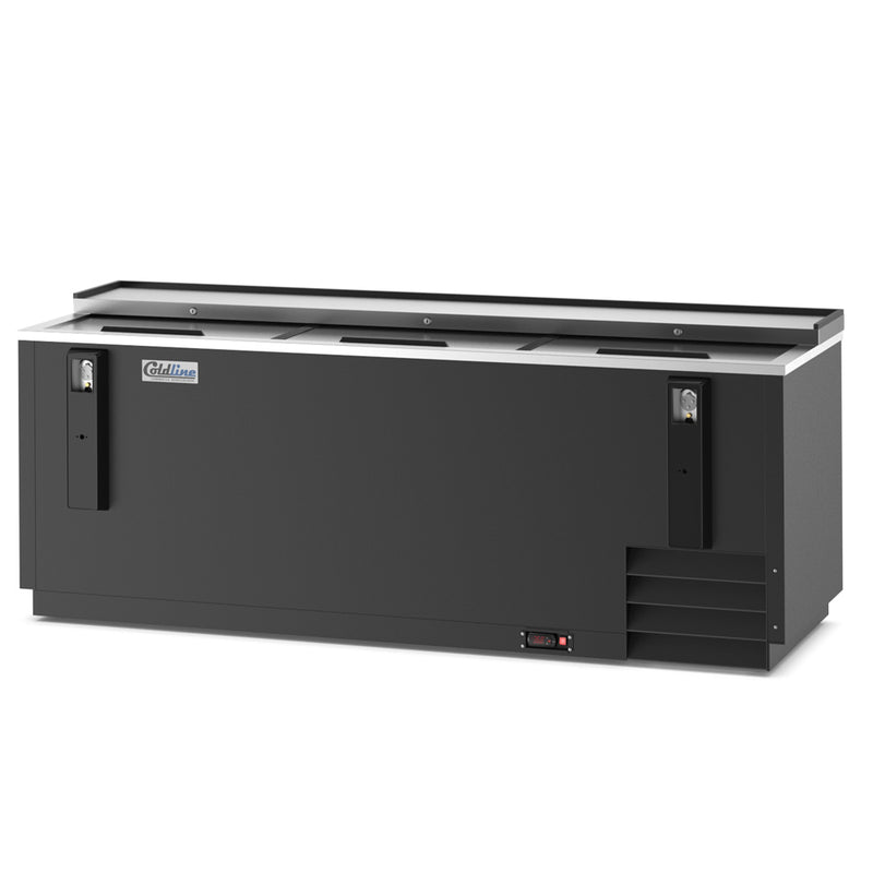 Coldline BBC-80 horizontal bottle cooler angle view