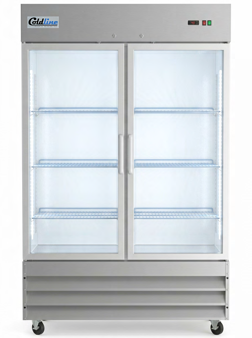 Coldline C-2FG 54-inch two glass door commercial reach-in freezer