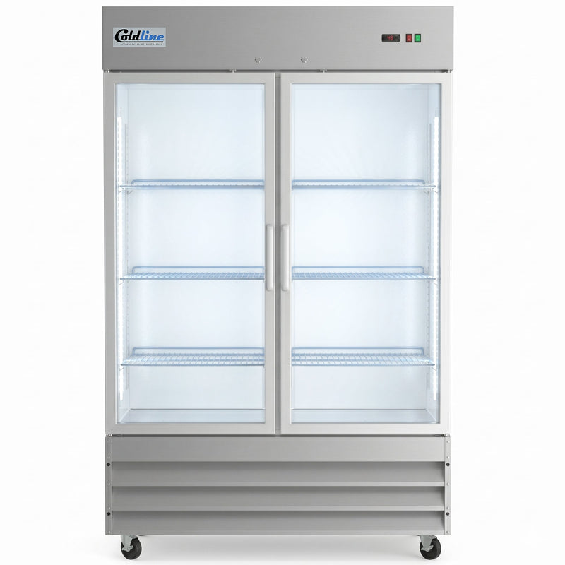 Coldline C-2RG 54-inch two-glass-door commercial reach-in refrigerator