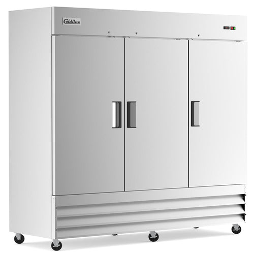 Coldline C-3FF 81-inch three-door commercial reach-in freezer