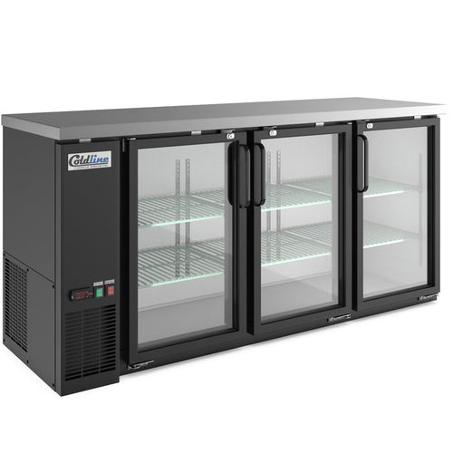 Coldline CBB-72G 72-inch swing glass door back bar cooler