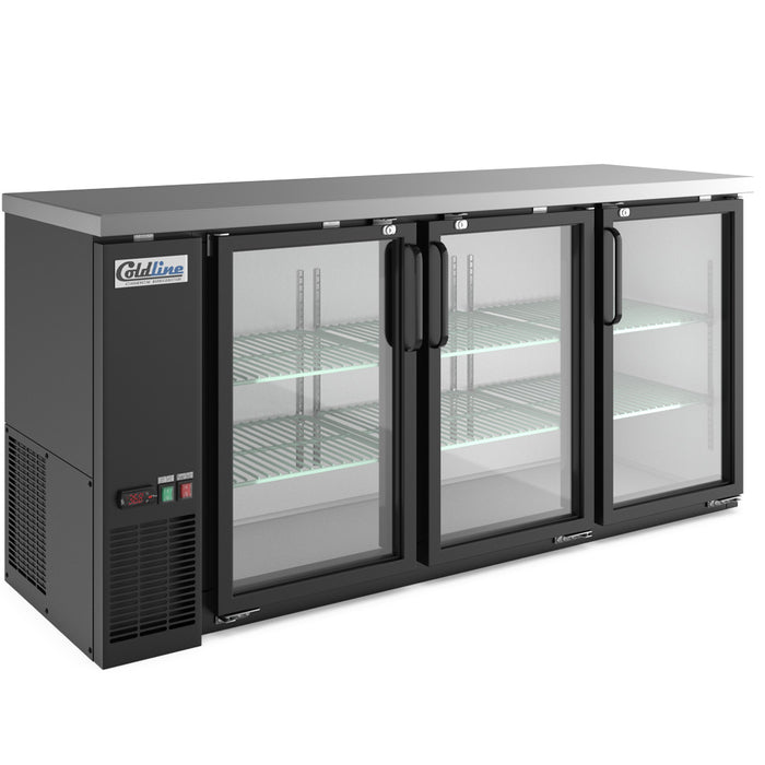 Coldline CBB-72G 72-inch swing glass door back bar cooler