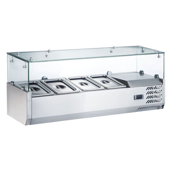 Coldline CTP48SG glass rail countertop salad bar