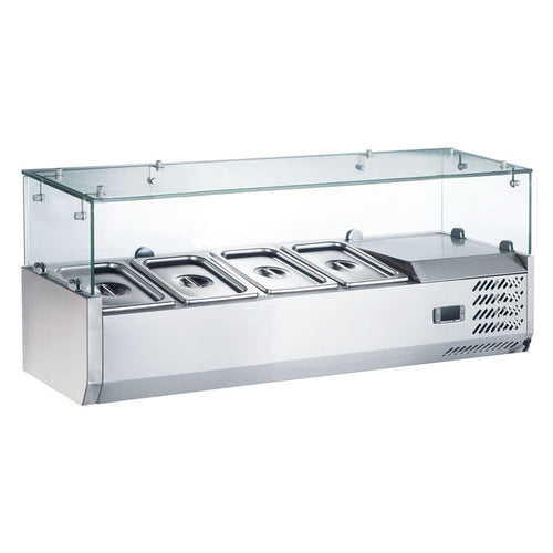 Coldline CTP48 countertop salad bar with glass rail