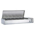 Coldline CTP60 countertop salad bar with stainless steel rail
