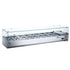 Coldline CTP80 glass rail countertop salad bar pan layout