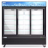 Coldline G80S-B sliding glass door merchandiser refrigerator shelving detail