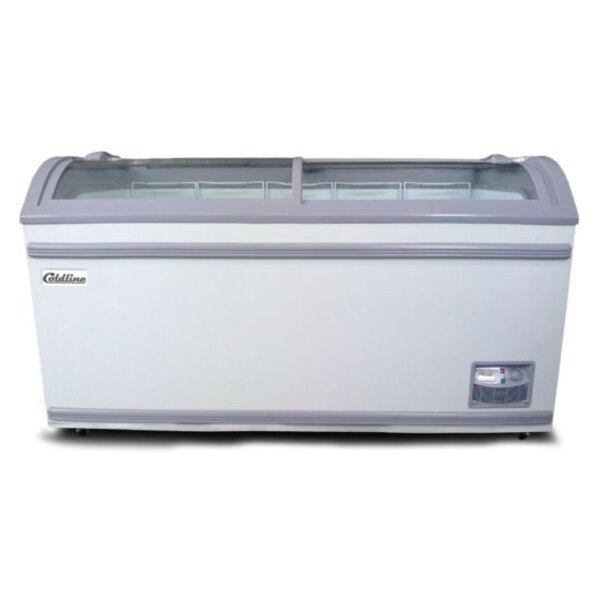 Coldline XS500YX 58-inch curved glass ice cream display freezer