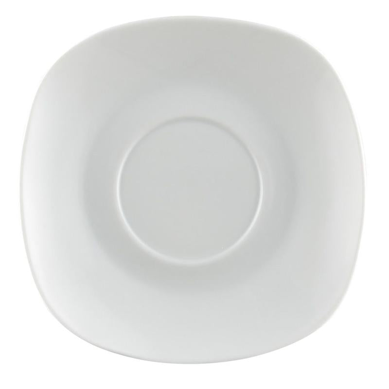 CAC Chinaware Coupe Square Saucer 5 3/4" For COP-SQ1