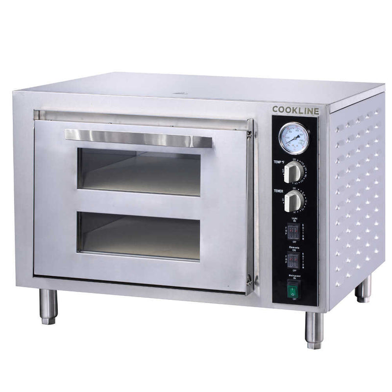 Cookline CPO-2 Double-Deck Countertop Pizza Oven - 240V, 3200W product image