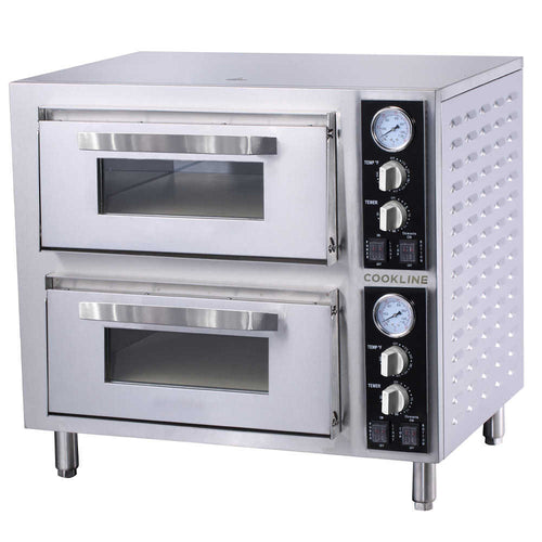 Cookline CPO-2D Double-Deck Countertop Pizza Oven with Independent Chambers - 240V, 3200W product image