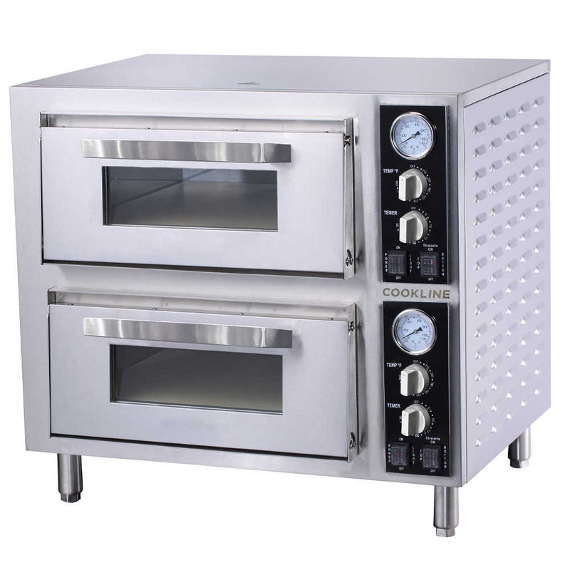 Cookline CPO-2D Double-Deck Countertop Pizza Oven with Independent Chambers - 240V, 3200W product image
