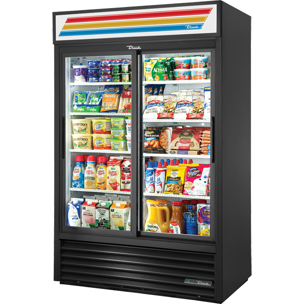 True GDM-45-HC-LD Slide Door Refrigerator with Hydrocarbon Refrigerant