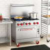 Cookline CR36-6C 36" Natural Gas 6-Burner Range with Convection Oven – 211,000 BTU