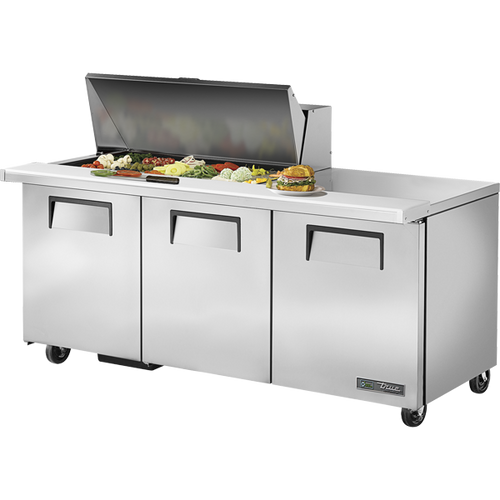 True TSSU-72-18M-B-HC Mega-Top Solid Door Sandwich/Salad Unit with Hydrocarbon Refrigerant