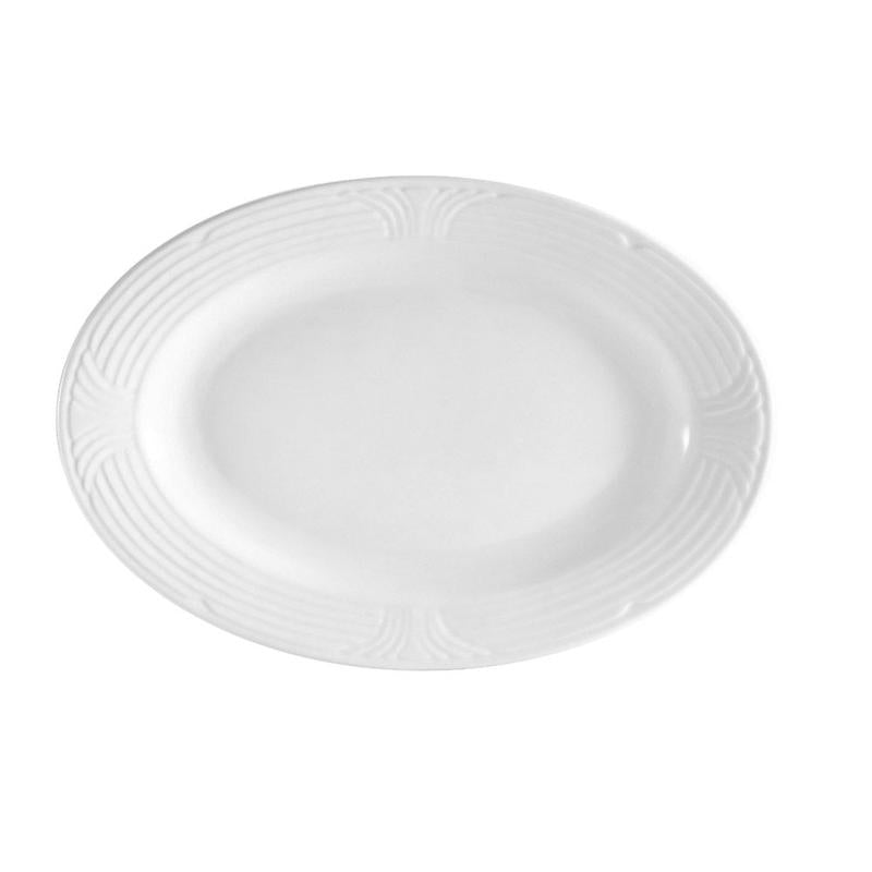 CAC Chinaware Corona Oval Platter 9"