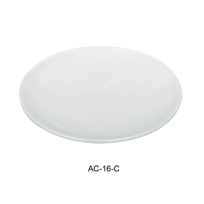 Yanco AC-16-C 16" Coupe Plate, Porcelain, Super White, 3PCS