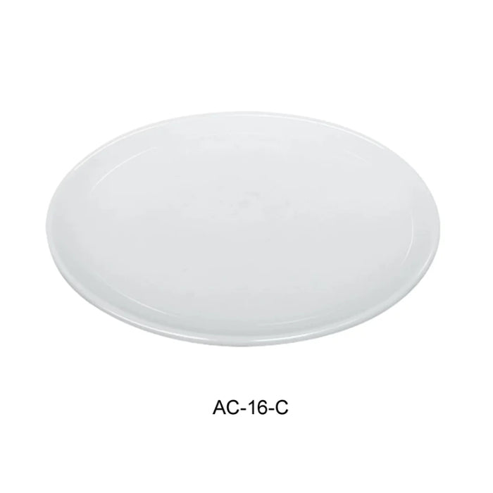 Yanco AC-16-C 16" Coupe Plate, Porcelain, Super White, 3PCS