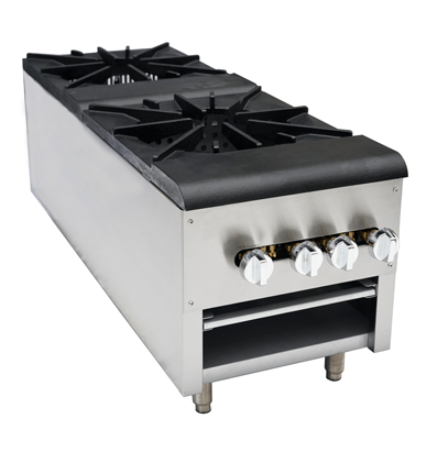 Cookline CSP2 18-Inch Double-Burner Gas Stock Pot Range - 220,000 BTU