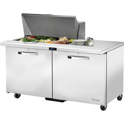 True TSSU-60-15M-B-HC~SPEC3 Mega-Top Solid Door Sandwich/Salad Unit with Hydrocarbon Refrigerant~Spec Package 3
