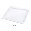Yanco SW-110 Sea Wave 10″ Square Plate, China, Bone White (2Dz)
