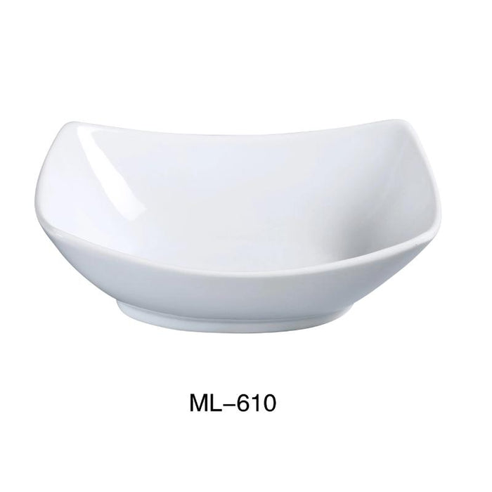 Yanco ML-610 Rectangular Bowl, 42 oz Capacity, Porcelain, Super White (1Dz)