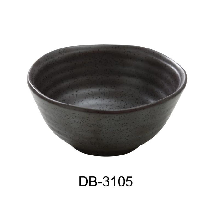 Yanco DB-3105 Diamond Black 4.75″ Miso Soup Bowl 8 OZ, 2″ Height, China, Matte Black Glaze (3Dz)