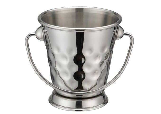 DDSA SERIES, Stainless Steel Mini Serving Pail with Handle, Hammered by Winco - Available in Different Sizes