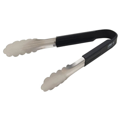 Winco 9" Stainless Steel Utility Tongs with Silicone Handles