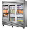 True TS-72G-HC~FGD01 Reach-In Glass Swing Door Stainless Steel Refrigerator