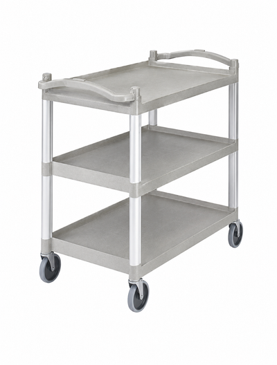 Cambro KD Large Utility Cart with Two Swivel Brake Casters for Commercial Transport and Material Handling